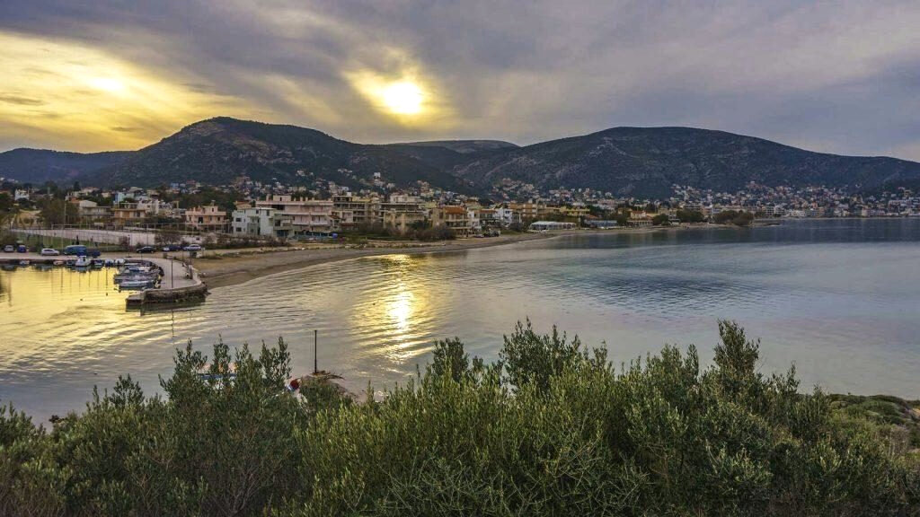Porto Rafti coastline view