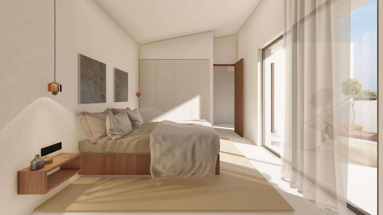Master bedroom with balcony access